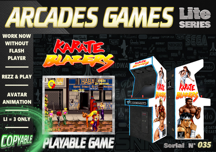 Jeu électronique Videojet Arcades World – Karaté Fighter (à Réparer)